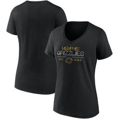 Fanatics Memphis Grizzlies Women's Hometown Collection Grit Grind V-Neck T-Shirt Black