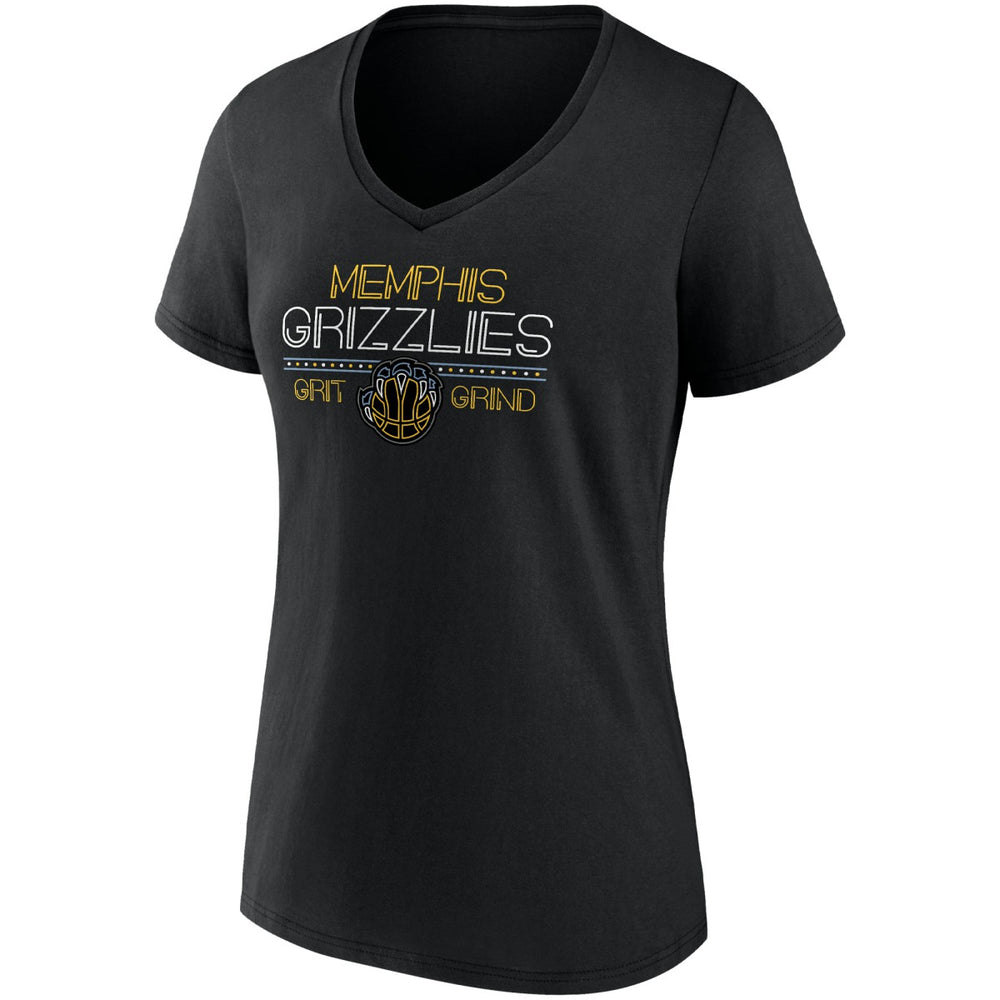 Fanatics Memphis Grizzlies Women's Hometown Collection Grit Grind V-Neck T-Shirt Black