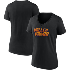 Fanatics Phoenix Suns Women's Hometown Collection Valley Proud V-Neck T-Shirt Black