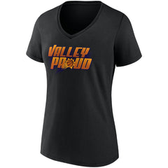 Fanatics Phoenix Suns Women's Hometown Collection Valley Proud V-Neck T-Shirt Black