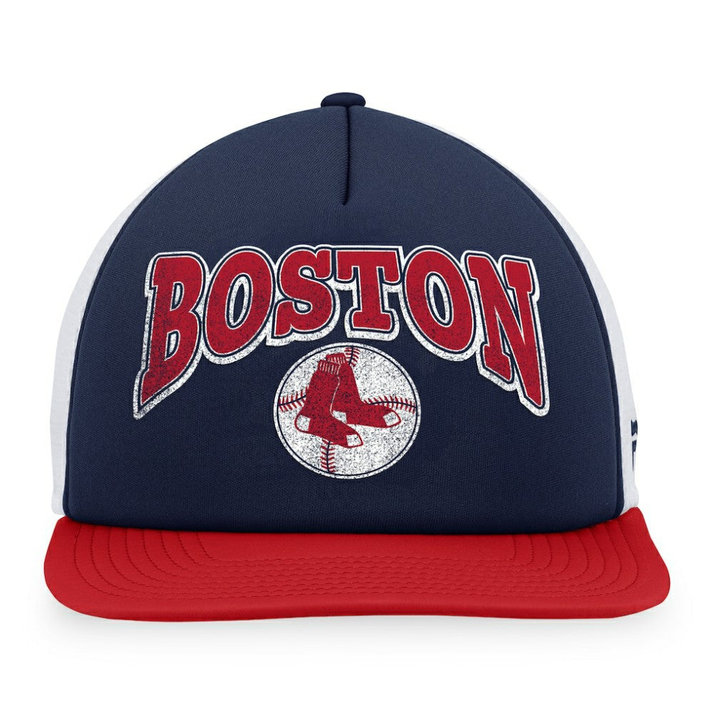 Boston Red Sox Fanatics Heritage Foam Front Trucker Snapback Hat Discount