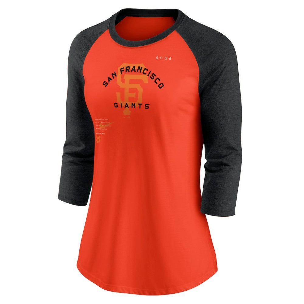 San Francisco Giants Nike Women's Next Up Tri-Blend Raglan 3/4-Sleeve T-Shirt Near Me