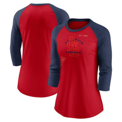 St. Louis Cardinals Nike Women's Next Up Tri-Blend Raglan 3/4-Sleeve T-Shirt Near Me