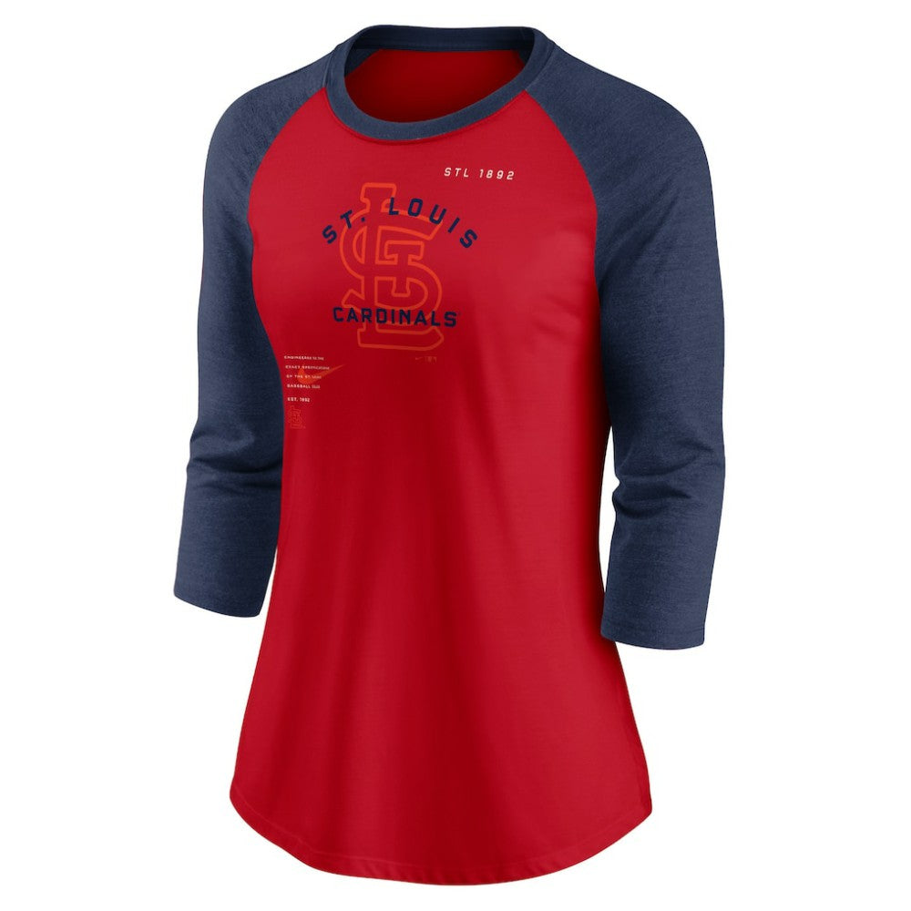 St. Louis Cardinals Nike Women's Next Up Tri-Blend Raglan 3/4-Sleeve T-Shirt Near Me