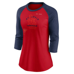 St. Louis Cardinals Nike Women's Next Up Tri-Blend Raglan 3/4-Sleeve T-Shirt Near Me