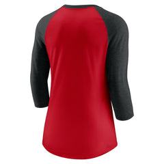 Cincinnati Reds Nike Women's Next Up Tri-Blend Raglan 3/4-Sleeve T-Shirt Discount