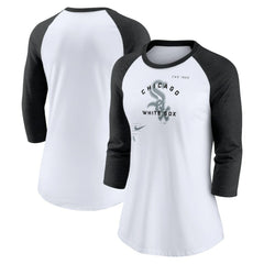 Chicago White Sox Nike Women's Next Up Tri-Blend Raglan 3/4-Sleeve T-Shirt Sale