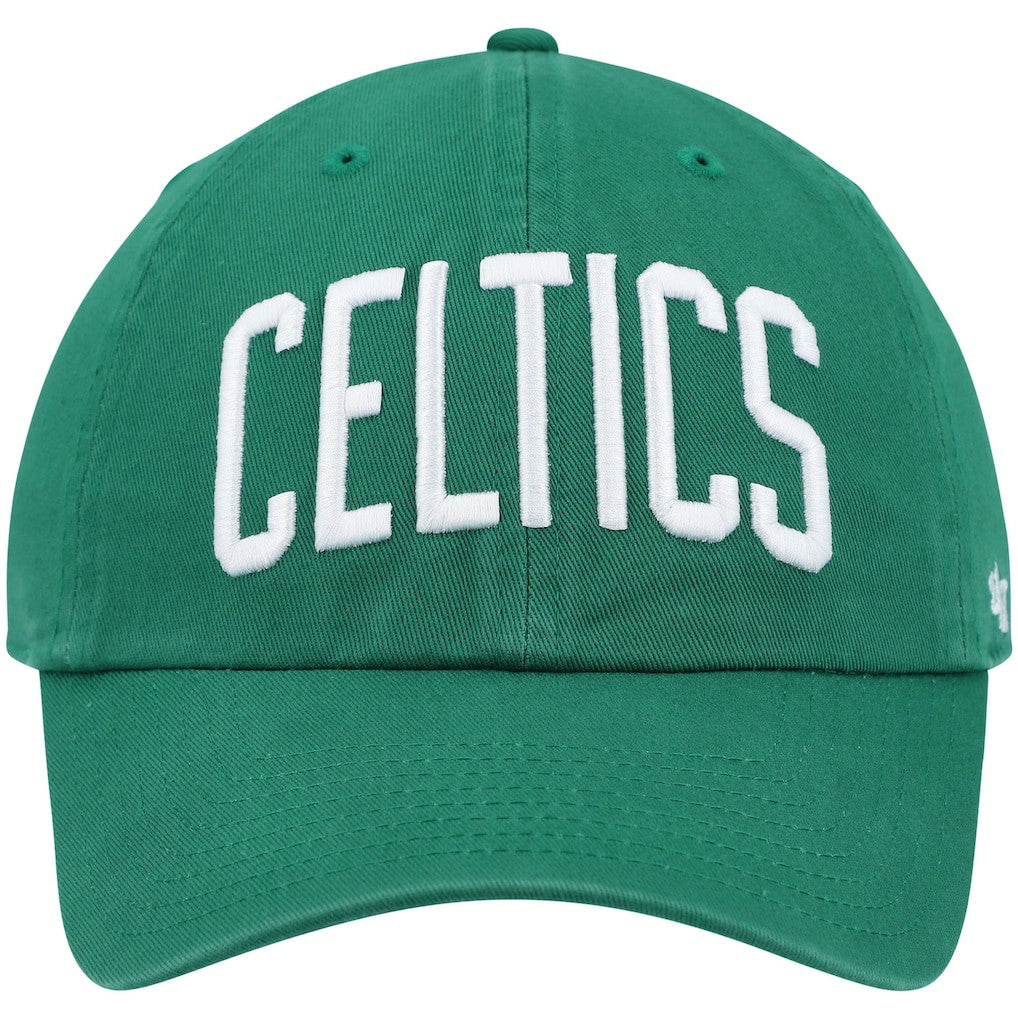 47 brand Boston Celtics '47 Clean Up Wordmark Adjustable Hat Kelly Green