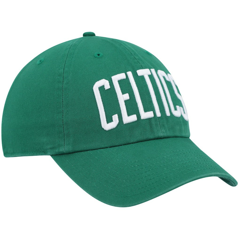 47 brand Boston Celtics '47 Clean Up Wordmark Adjustable Hat Kelly Green