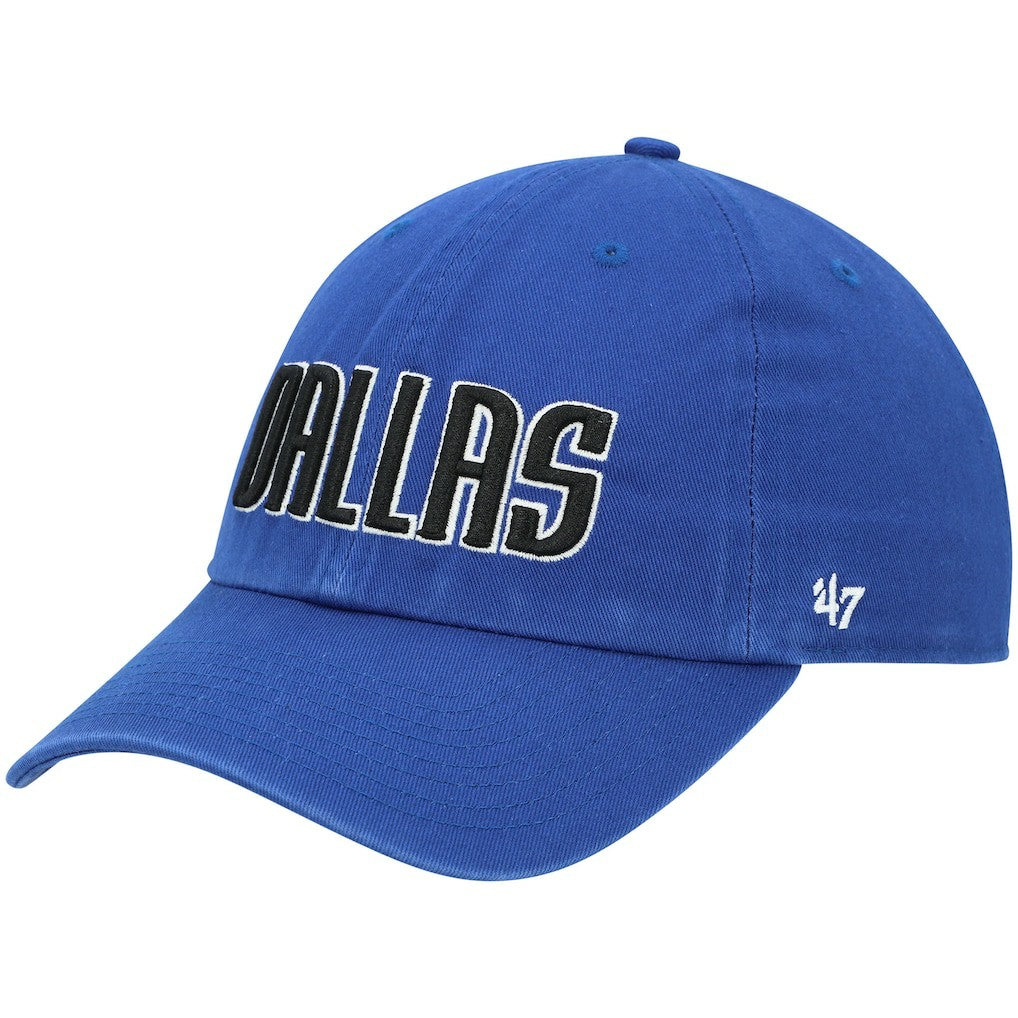 47 brand Dallas Mavericks '47 Clean Up Wordmark Adjustable Hat Royal
