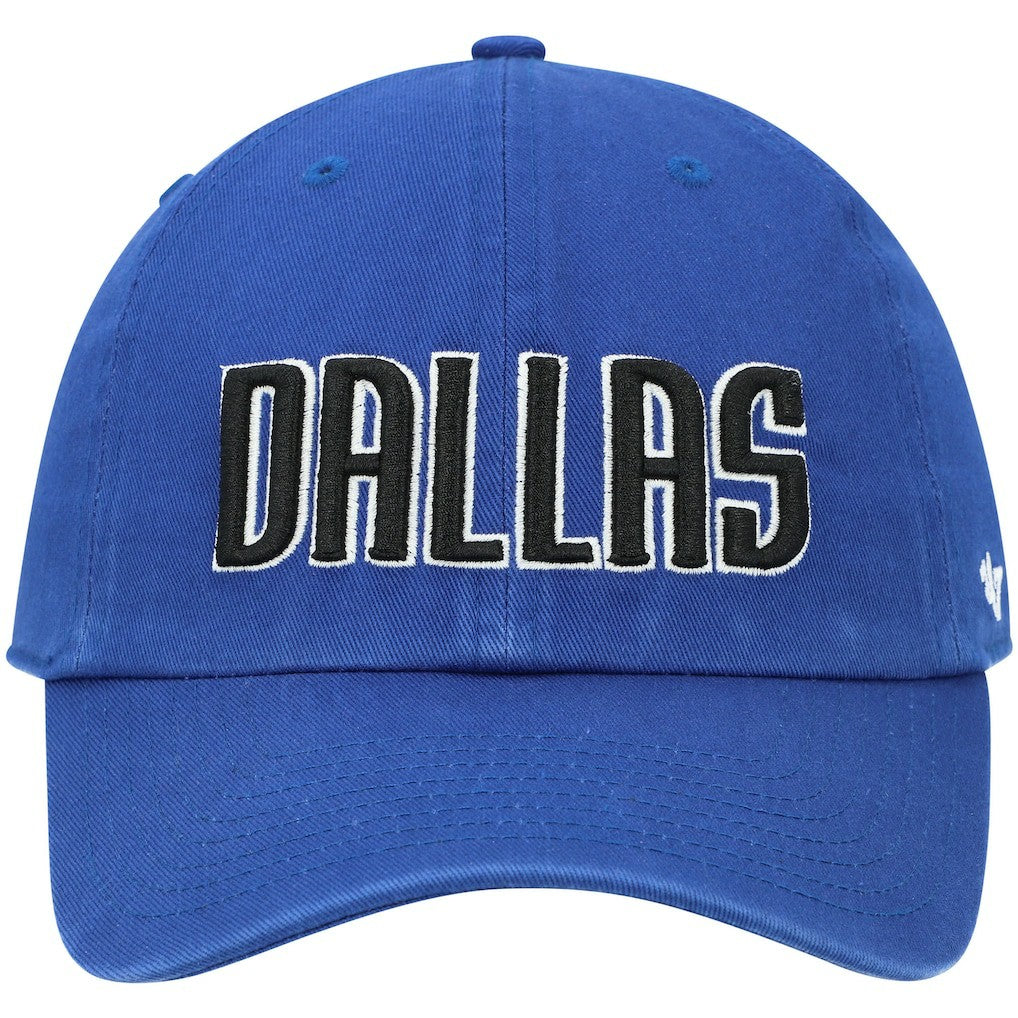 47 brand Dallas Mavericks '47 Clean Up Wordmark Adjustable Hat Royal
