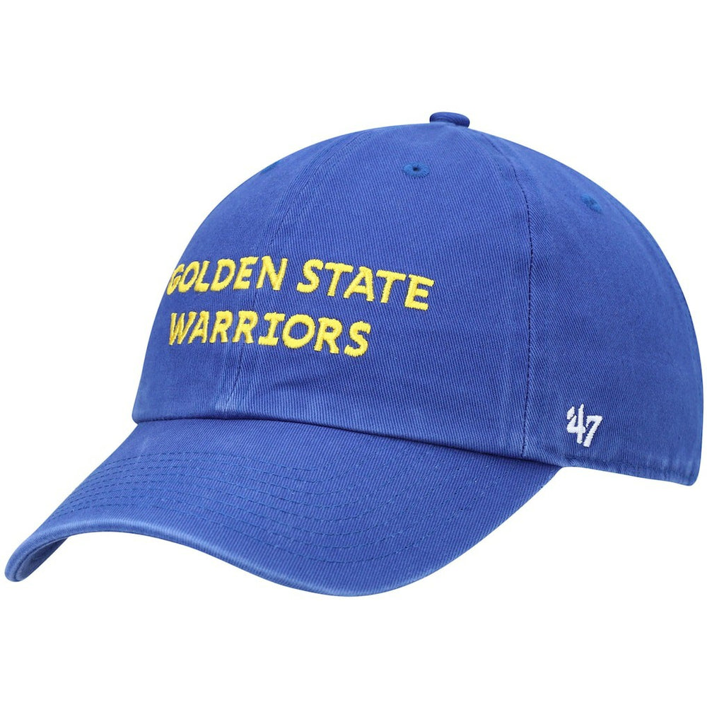 47 brand Golden State Warriors '47 Clean Up Wordmark Adjustable Hat Royal