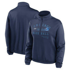 Chicago White Sox Nike Women's Rewind Splice Half-Zip Semi-Cropped Bubble Hem Sweatshirt Discount