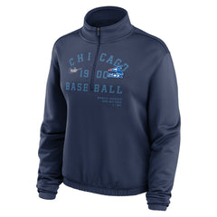 Chicago White Sox Nike Women's Rewind Splice Half-Zip Semi-Cropped Bubble Hem Sweatshirt Discount