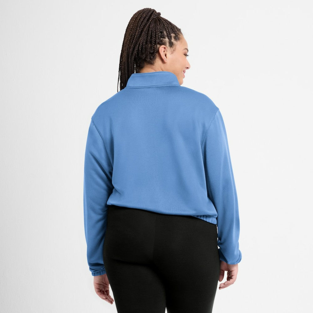 Minnesota Twins Nike Women's Rewind Splice Half-Zip Semi-Cropped Bubble Hem Sweatshirt Online