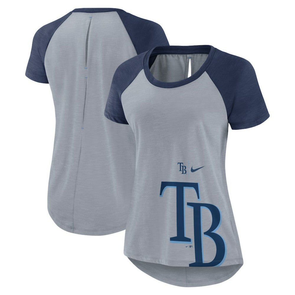 Tampa Bay Rays Nike Women's Summer Breeze Raglan Fashion T-Shirt Outlet
