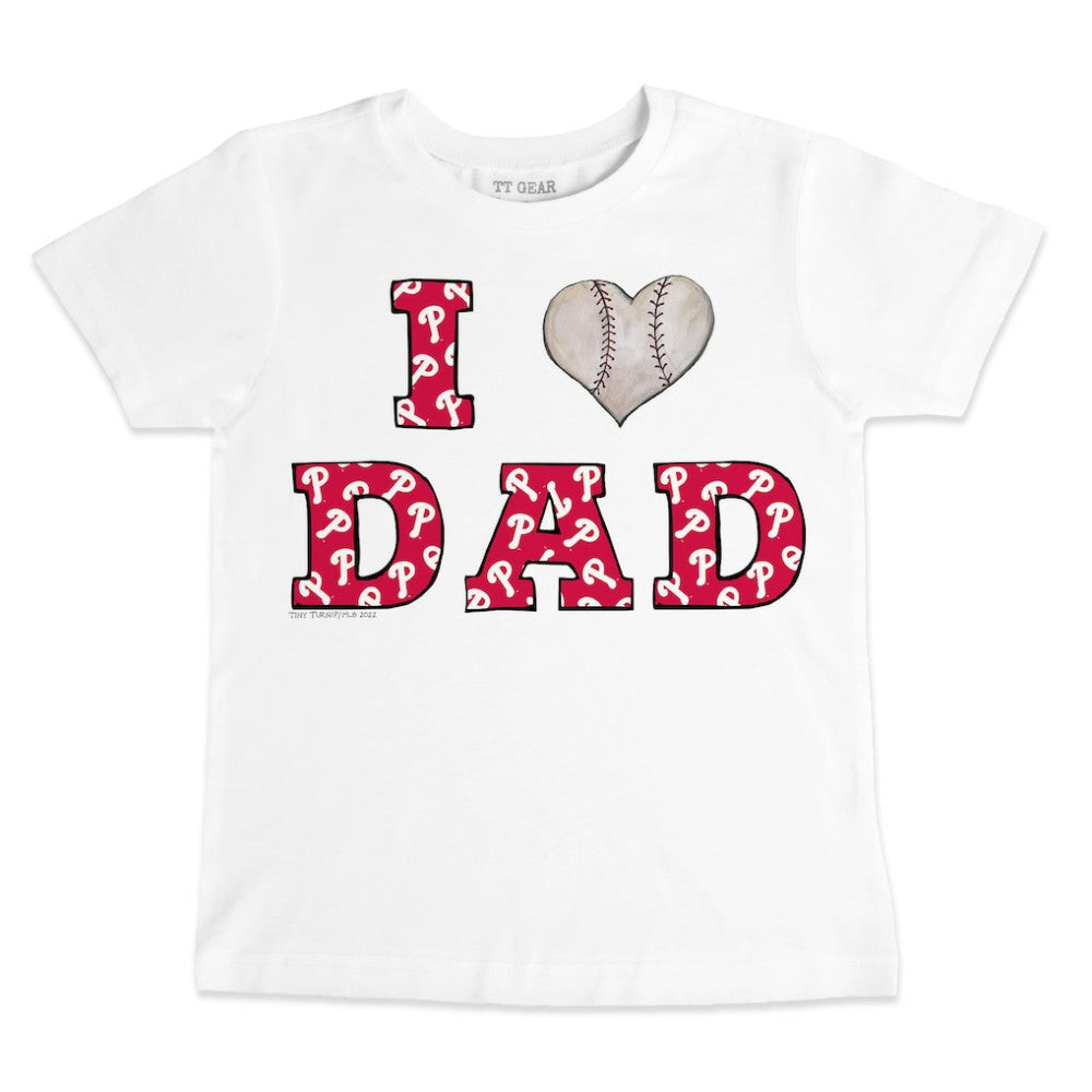 Philadelphia Phillies Tiny Turnip Youth I Love Dad T-Shirt Outlet