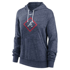 Atlanta Braves Nike Women's Diamond Icon Gym Vintage Lightweight Hooded Top Online