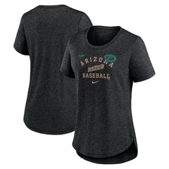 Arizona Diamondbacks Nike Women's Rewind Arch Mix Tri-Blend T-Shirt Sale