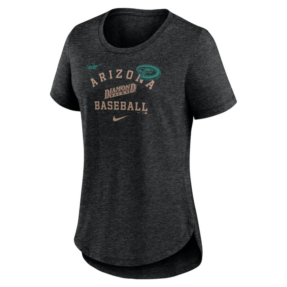 Arizona Diamondbacks Nike Women's Rewind Arch Mix Tri-Blend T-Shirt Sale