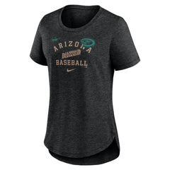 Arizona Diamondbacks Nike Women's Rewind Arch Mix Tri-Blend T-Shirt Sale