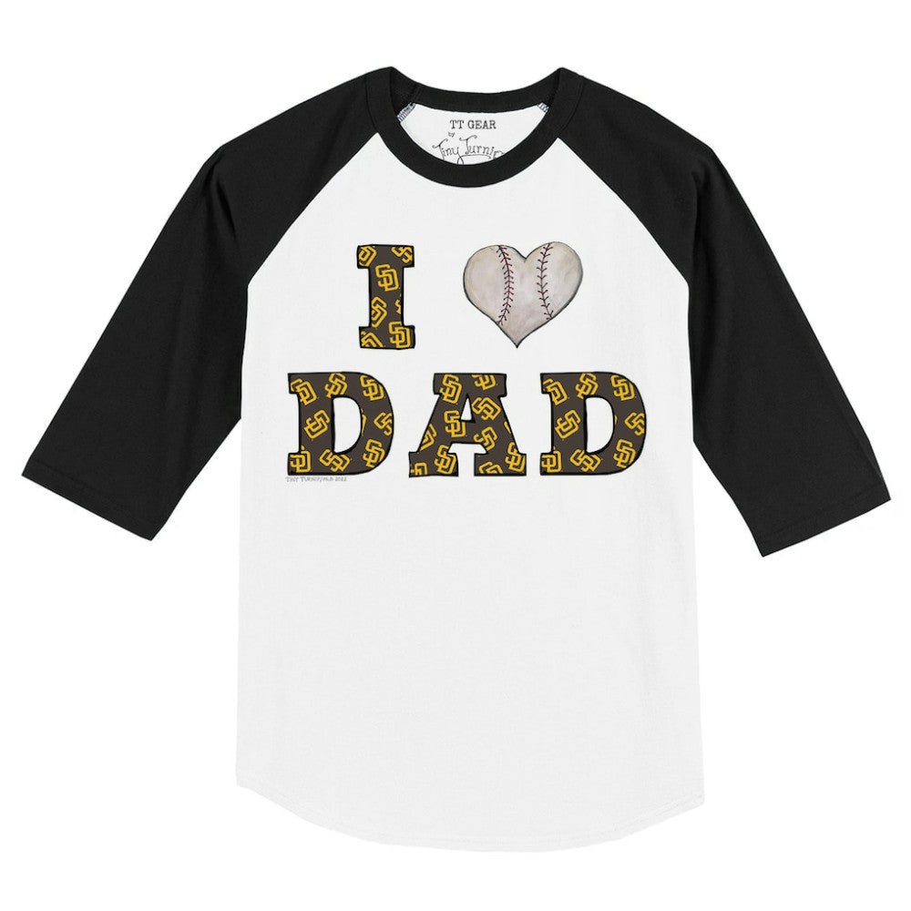 San Diego Padres Tiny Turnip Youth I Love Dad 3/4-Sleeve Raglan T-Shirt Near Me