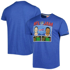 Josh Allen & Stefon Diggs Buffalo Bills Homage Unisex NFL Jam Tri-Blend T-Shirt - Heather Royal - NFL