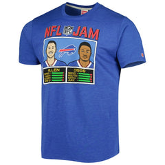 Josh Allen & Stefon Diggs Buffalo Bills Homage Unisex NFL Jam Tri-Blend T-Shirt - Heather Royal - NFL
