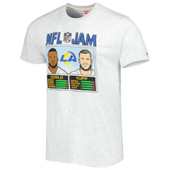 Aaron Donald & Cooper Kupp Los Angeles Rams Homage Unisex NFL Jam Tri-Blend T-Shirt - Ash - NFL