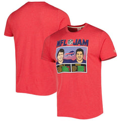 Andre Reed & Jim Kelly Buffalo Bills Homage Unisex NFL Jam Retired Tri-Blend T-Shirt - Heather Red - NFL