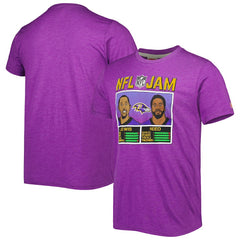 Ray Lewis & Ed Reed Baltimore Ravens Homage Unisex NFL Jam Retired Tri-Blend T-Shirt - Heather Purple - NFL