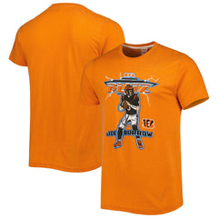 Joe Burrow Cincinnati Bengals Homage Unisex NFL Blitz Player Tri-Blend T-Shirt - Heather Orange - NFL
