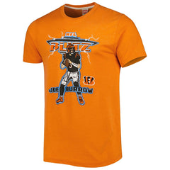Joe Burrow Cincinnati Bengals Homage Unisex NFL Blitz Player Tri-Blend T-Shirt - Heather Orange - NFL