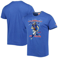 Josh Allen Buffalo Bills Homage Unisex NFL Blitz Player Tri-Blend T-Shirt - Heathered Heather Royal - NFL