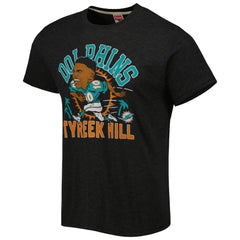 Tyreek Hill Miami Dolphins Homage Unisex Caricature Player Tri-Blend T-Shirt - Heather Black - NFL