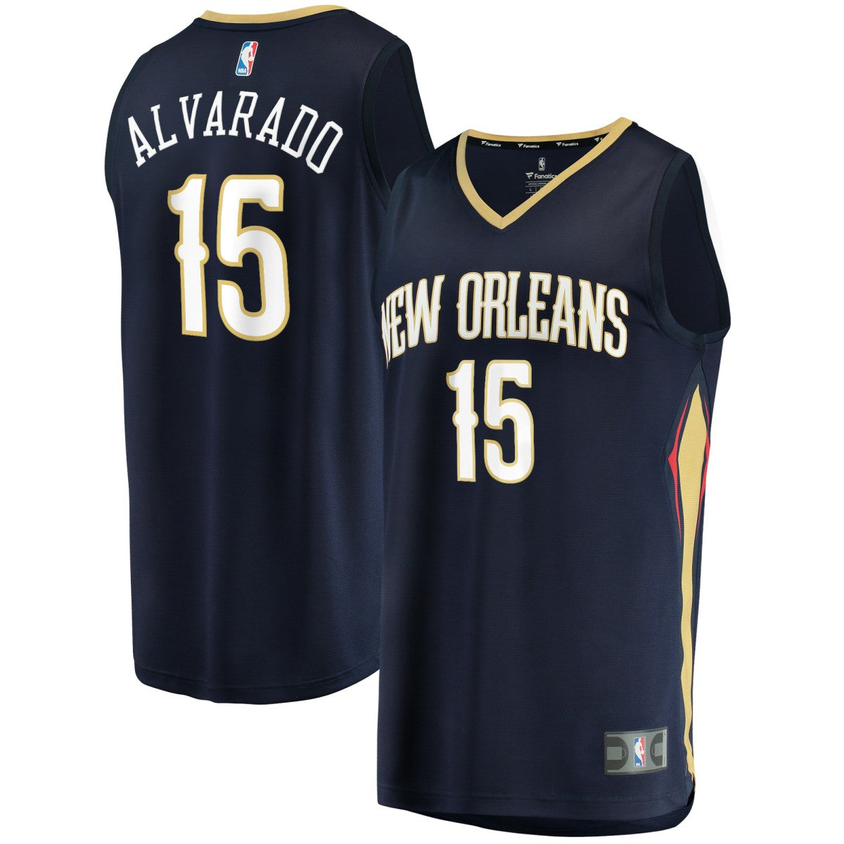 Fanatics Jose Alvarado New Orleans Pelicans Fast Break Replica Jersey Icon Edition Navy