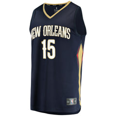 Fanatics Jose Alvarado New Orleans Pelicans Fast Break Replica Jersey Icon Edition Navy