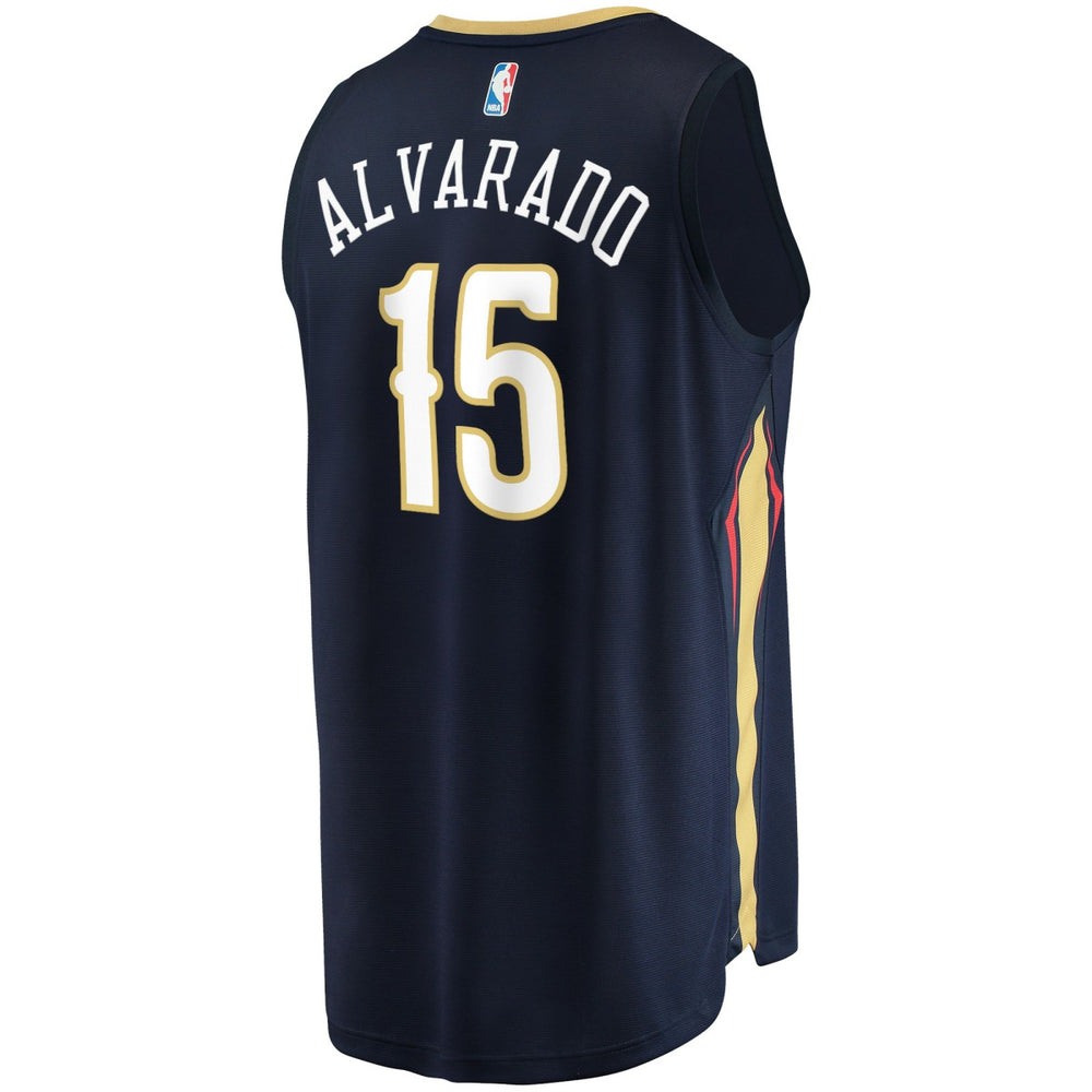 Fanatics Jose Alvarado New Orleans Pelicans Fast Break Replica Jersey Icon Edition Navy