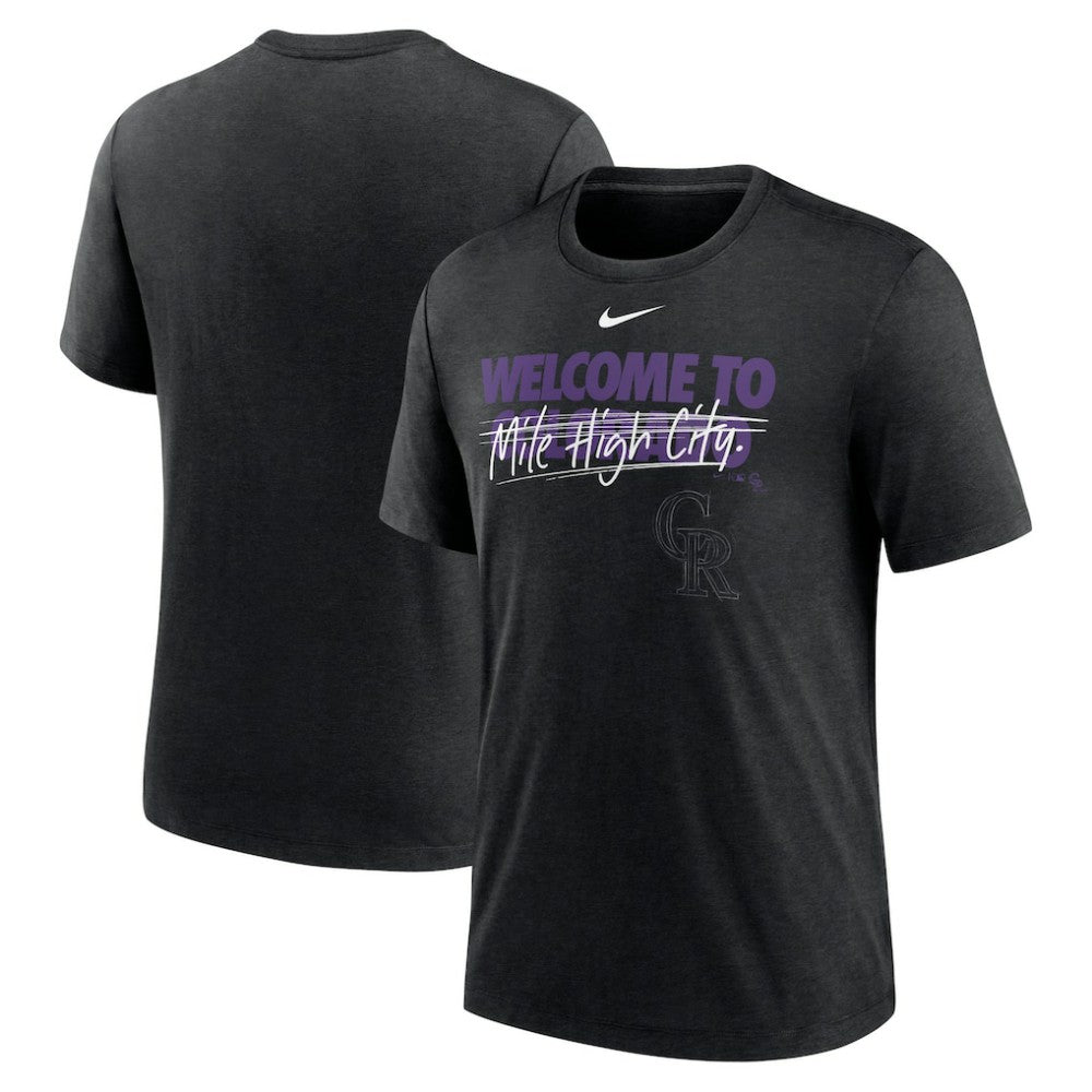Colorado Rockies Nike Home Spin Tri-Blend T-Shirt Outlet