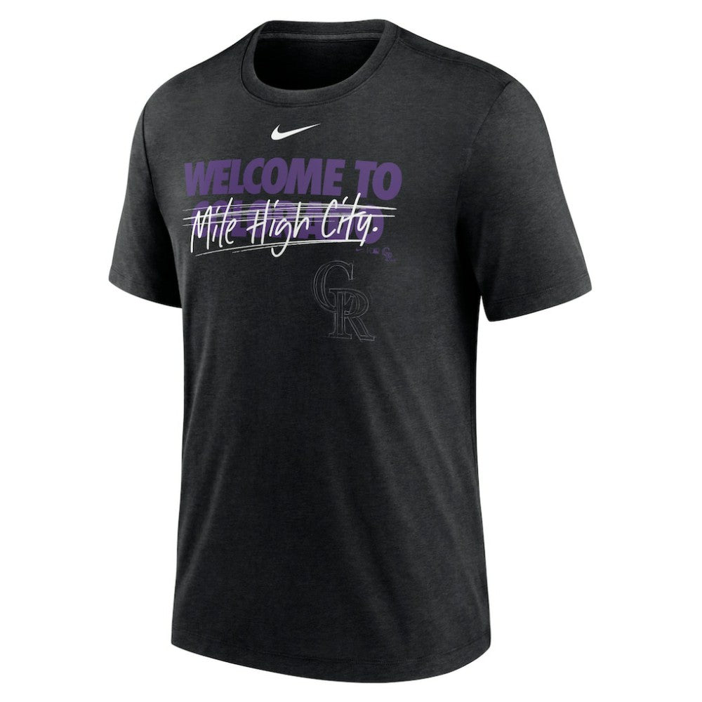 Colorado Rockies Nike Home Spin Tri-Blend T-Shirt Outlet