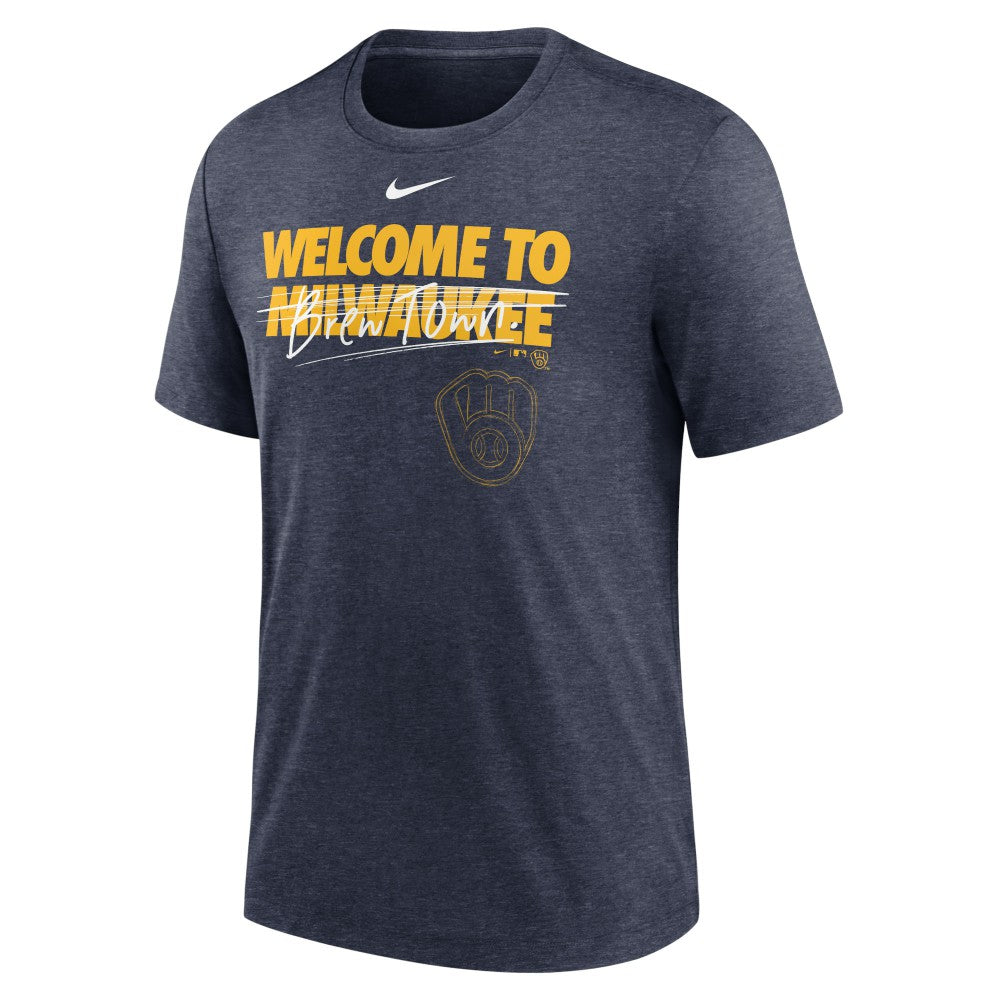 Milwaukee Brewers Nike Home Spin Tri-Blend T-Shirt for sale