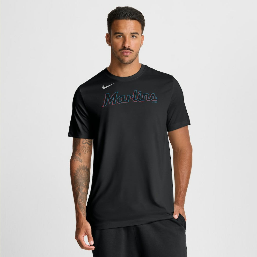 Miami Marlins Nike New Legend Wordmark Dri-FIT T-Shirt Online