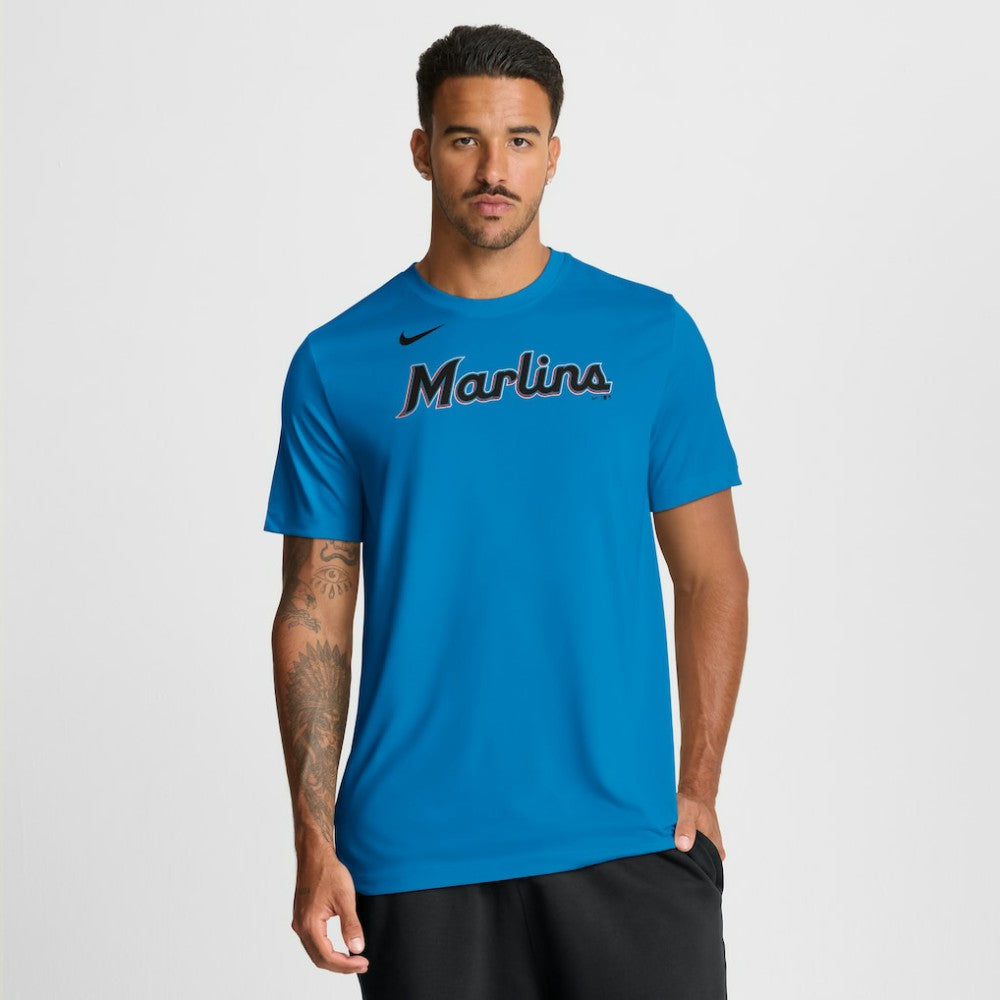 Miami Marlins Nike New Legend Wordmark Dri-FIT T-Shirt Sale
