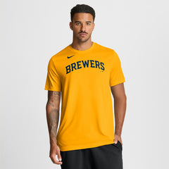 Milwaukee Brewers Nike New Legend Wordmark Dri-FIT T-Shirt Near Me