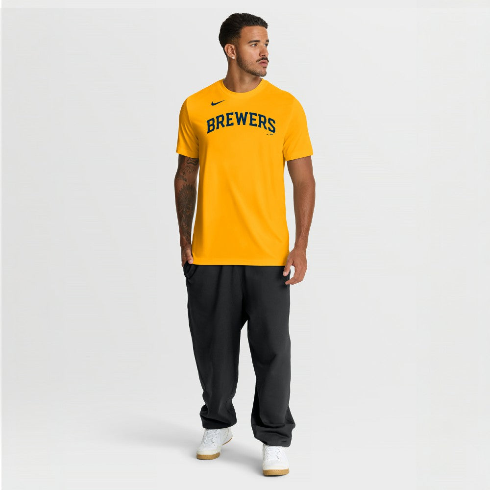 Milwaukee Brewers Nike New Legend Wordmark Dri-FIT T-Shirt Near Me