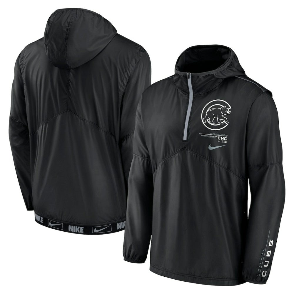 Chicago Cubs Nike Authentic Night Game Performance Half-Zip Windbreaker Sale