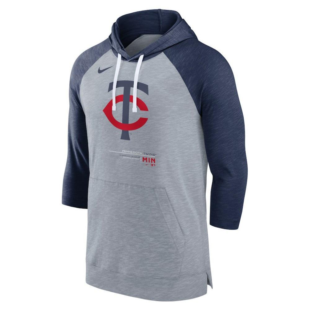 Minnesota Twins Nike Baseball Raglan 3/4-Sleeve Pullover Hoodie Outlet