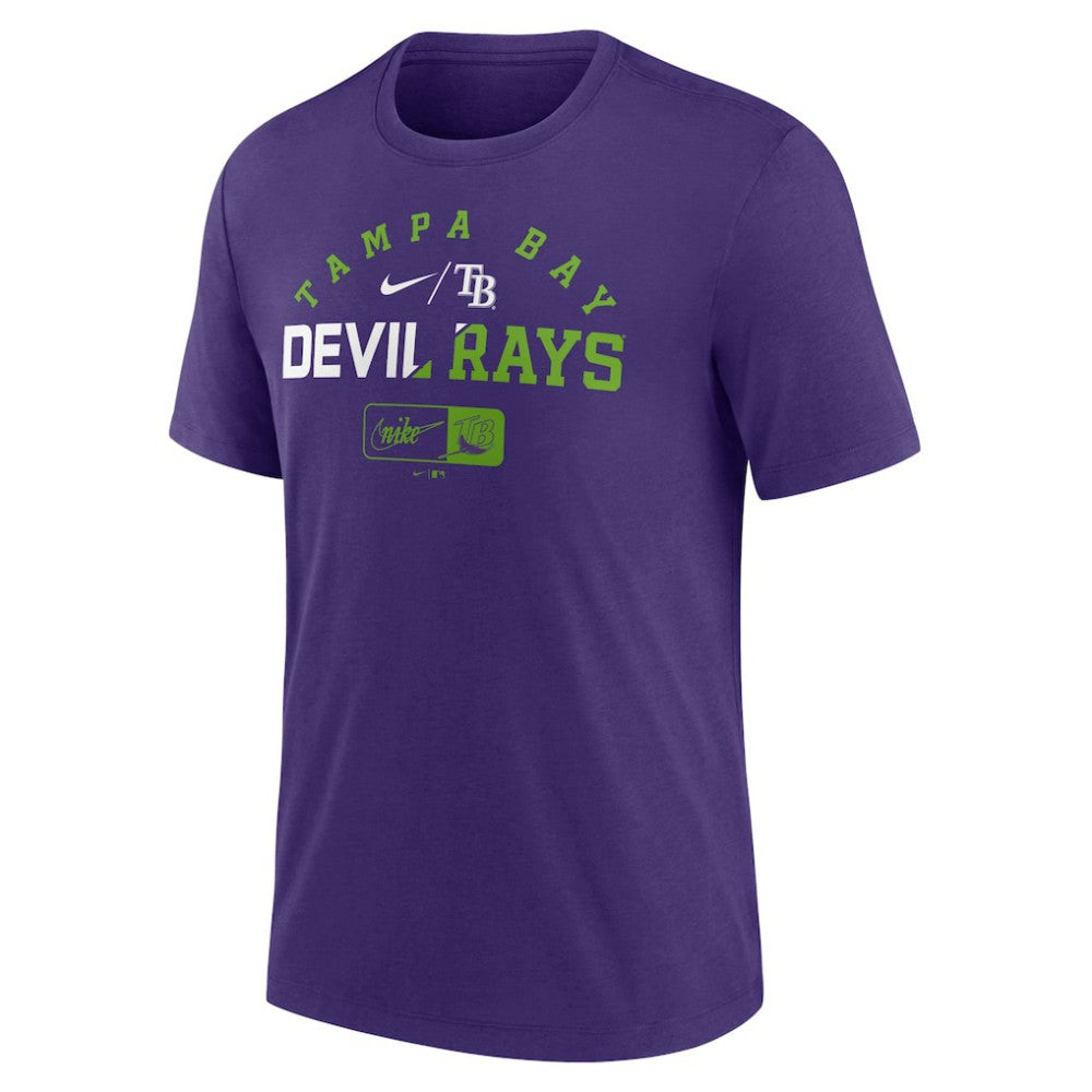 Tampa Bay Rays Nike Rewind Review Slash Tri-Blend T-Shirt Outlet
