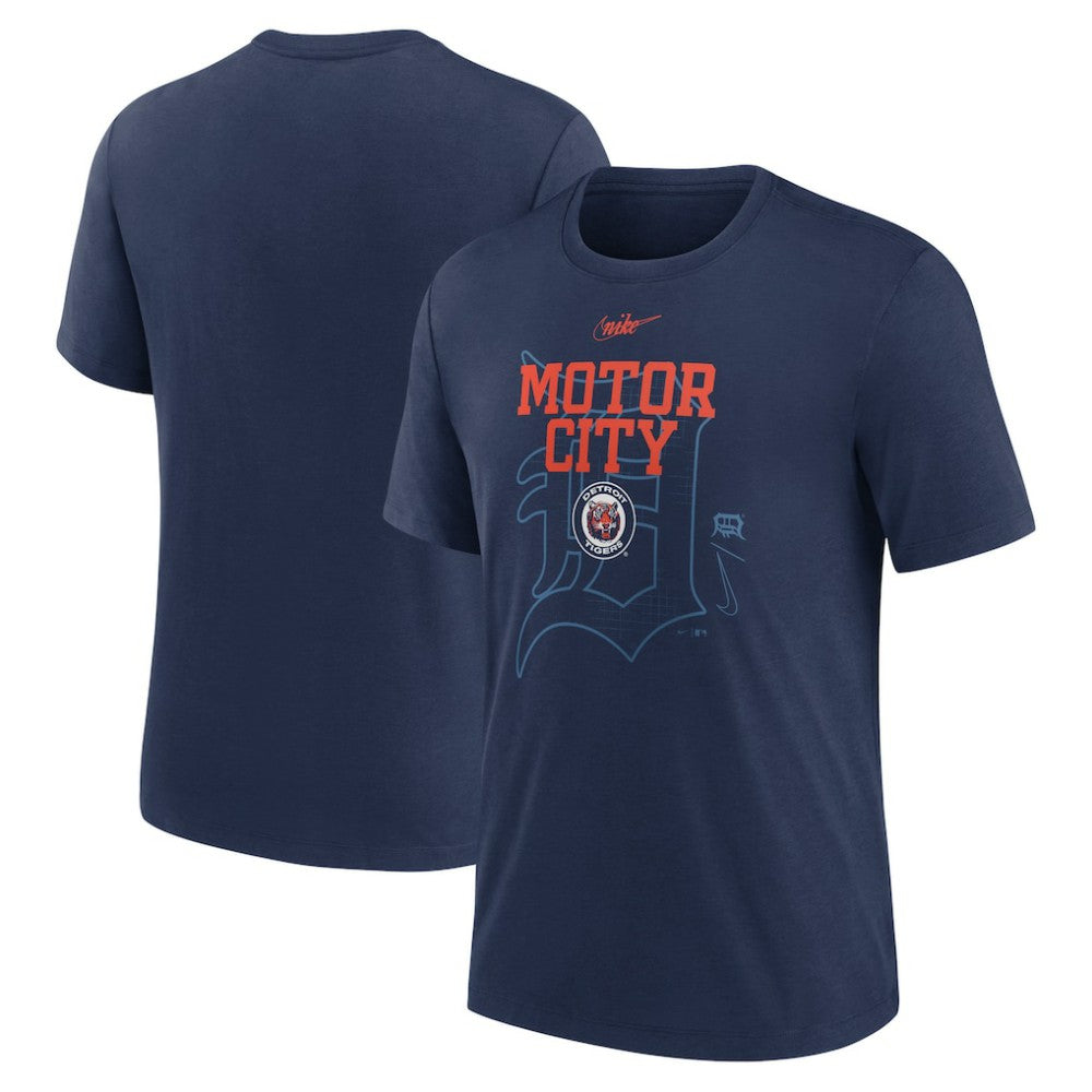 Detroit Tigers Nike Rewind Retro Tri-Blend T-Shirt Outlet