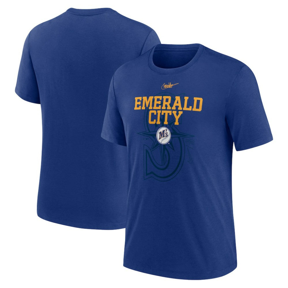 Seattle Mariners Nike Rewind Retro Tri-Blend T-Shirt Discount